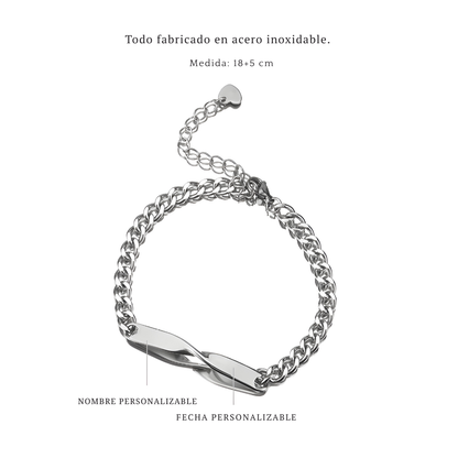 Pulseras de pareja personalizadas